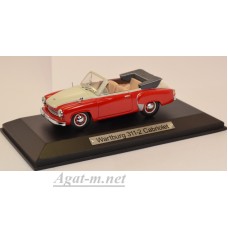 7129111-АТЛ WARTBURG 311-2 Cabriolet 1958 Red/White 